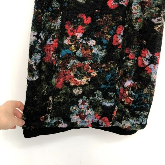 Free People Knockout bodycon black red floral lace crochet strap mini dress SP - Picture 13 of 16